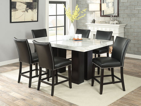 Camila Marble 5-Piece Counter Dining Group(Table & 4 Counter Chairs)