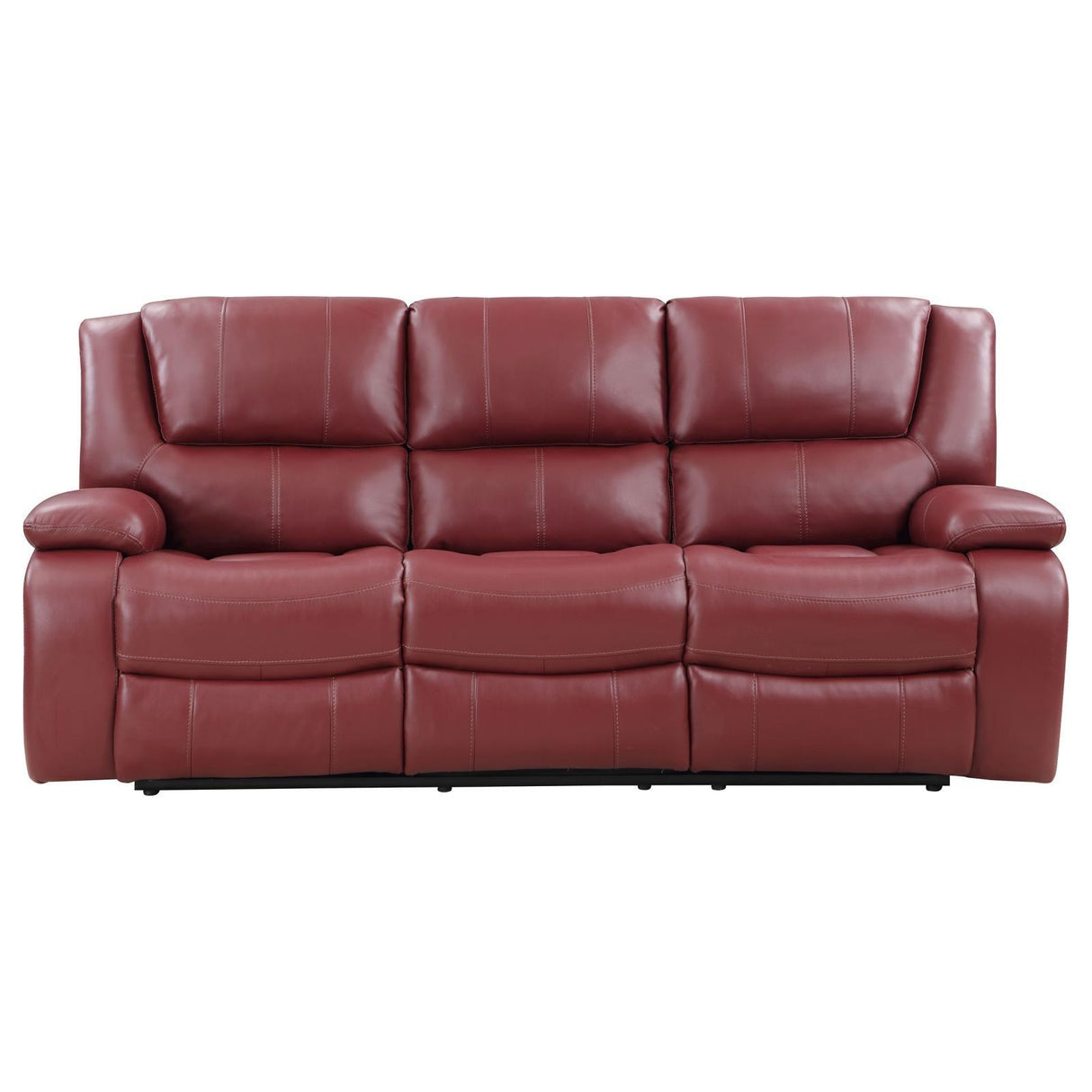 Camila Red Faux Leather 2-piece Upholstered Reclining Sofa Set by Coaster at Eve Furniture