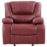 Camila Red Faux Leather 3-piece Upholstered Reclining Sofa Set by Coaster at Eve Furniture