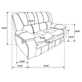Camila Red Faux Leather 3-piece Upholstered Reclining Sofa Set by Coaster at Eve Furniture