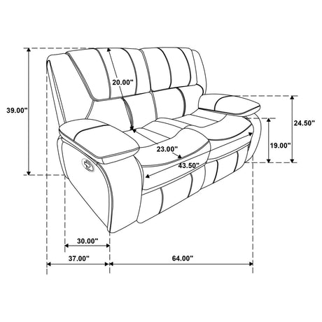 Camila Red Faux Leather 3-piece Upholstered Reclining Sofa Set by Coaster at Eve Furniture