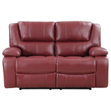 Camila Red Faux Leather 3-piece Upholstered Reclining Sofa Set by Coaster at Eve Furniture