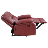 Camila Red Faux Leather Reclining Living Room Set by Coaster at Eve Furniture
