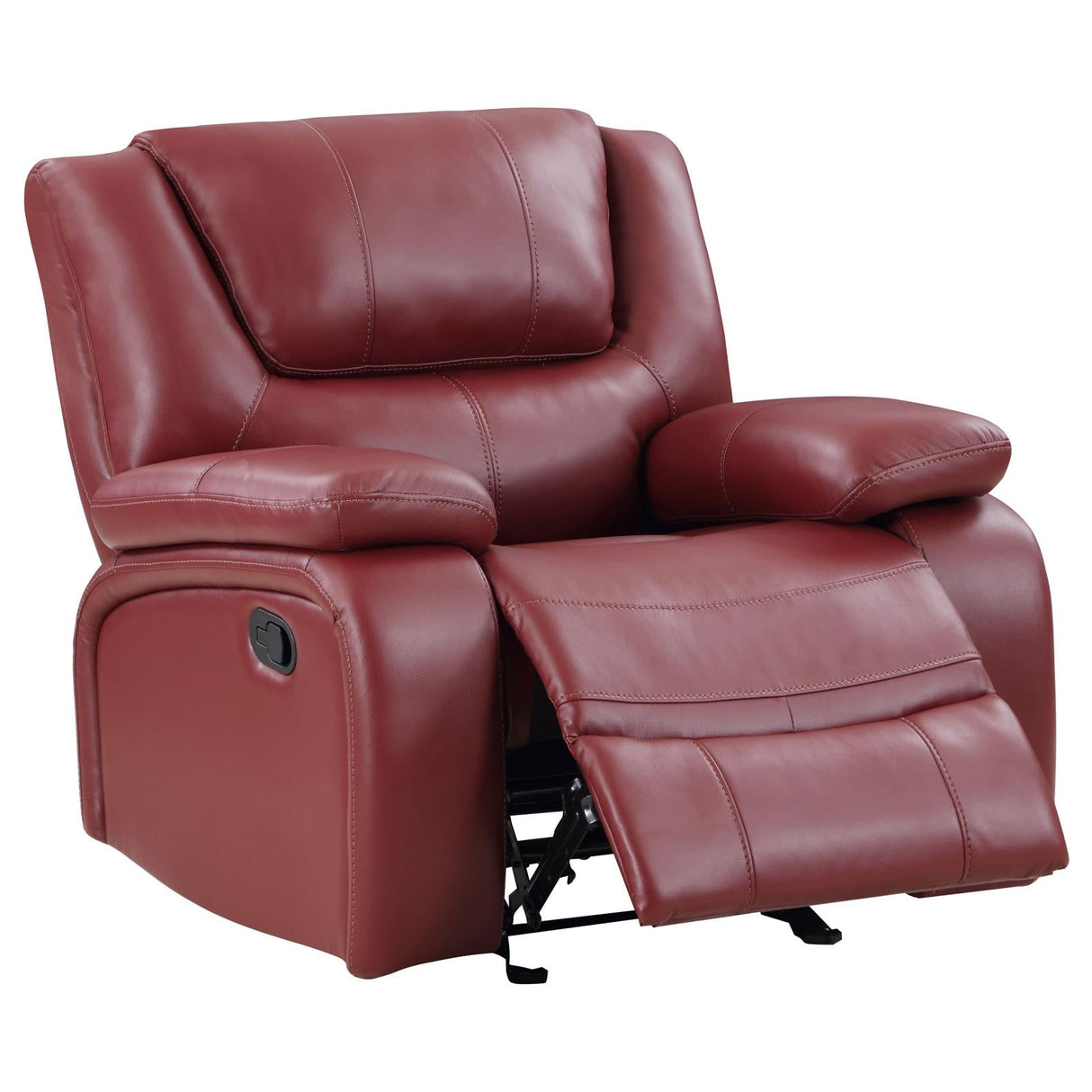 Camila Red Faux Leather Reclining Living Room Set by Coaster at Eve Furniture
