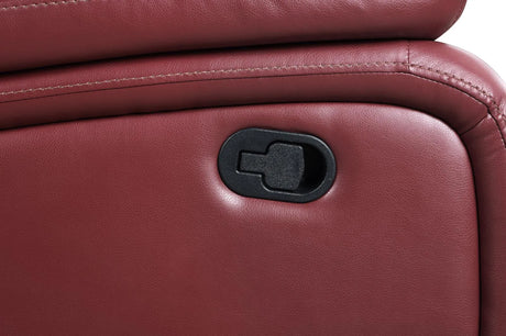 Camila Red Faux Leather Reclining Living Room Set by Coaster at Eve Furniture