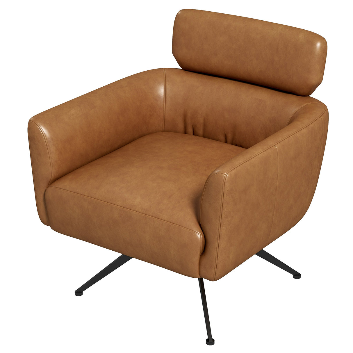 Camila Tan Leather Lounge Chair by Ashcroft Furniture at Eve Furniture