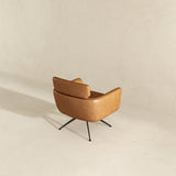 Camila Tan Leather Lounge Chair by Ashcroft Furniture at Eve Furniture