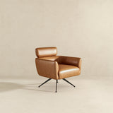 Camila Tan Leather Lounge Chair by Ashcroft Furniture at Eve Furniture