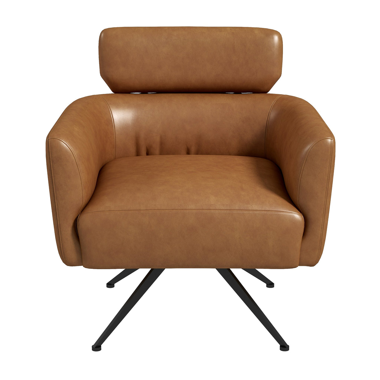 Camila Tan Leather Lounge Chair by Ashcroft Furniture at Eve Furniture