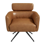 Camila Tan Leather Lounge Chair by Ashcroft Furniture at Eve Furniture
