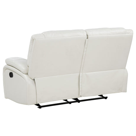 Camila White 3-Piece Upholstered Reclining Sofa Set by Coaster at Eve Furniture
