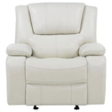 Camila White Upholstered Glider Recliner Chair by Coaster at Eve Furniture