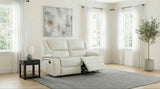 Camila White Upholstered Motion Reclining Loveseat by Coaster at Eve Furniture