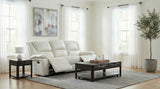 Camila White Upholstered Motion Reclining Sofa by Coaster at Eve Furniture