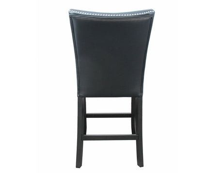 Camila 24″ Counter Stool, Black Leatherette, Set of 2 by Steve Silver at Eve Furniture