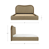 Camilla Green/Dark Brown Queen Bed by MOES at Eve Furniture