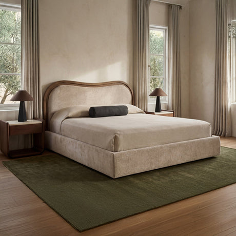 Camilla Oat/Dark Brown King Bed by MOES at Eve Furniture