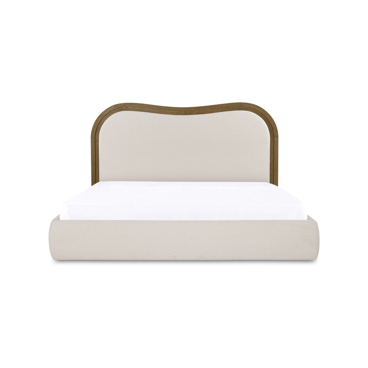 Camilla Oat/Dark Brown King Bed by Moe's Home at Eve Furniture