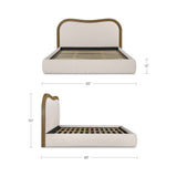 Camilla Oat/Dark Brown King Bed