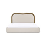 Camilla Oat/Dark Brown Queen Bed by Moe's Home at Eve Furniture