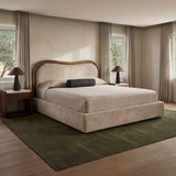 Camilla Oat/Dark Brown Queen Bed by Moe's Home at Eve Furniture