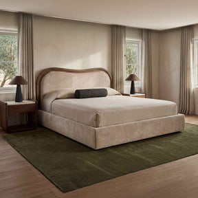 Camilla Oat/Dark Brown Queen Bed by Moe's Home at Eve Furniture