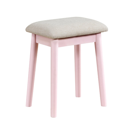 Camilla Pink Vanity Dressing Table with Mirror and Stool by Homelegance at Eve Furniture