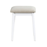 Camilla White Vanity Dressing Table with Mirror and Stool by Homelegance at Eve Furniture