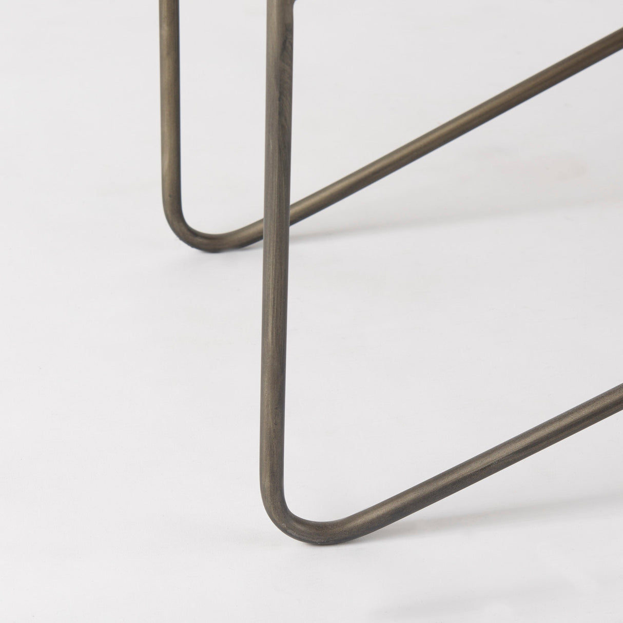 Camille 55.5L x 16.0W x 17.0H Cream Fabric Seat W/ Metal Frame Bench by Mercana at Eve Furniture