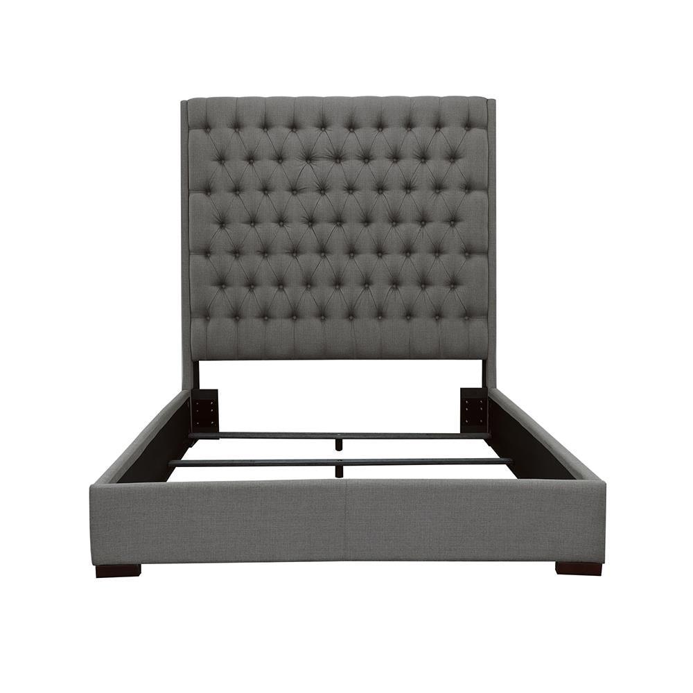 Camille Gray Queen Button Tufted Bed by Coaster at Eve Furniture