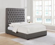 Camille Gray Queen Button Tufted Bed by Coaster at Eve Furniture