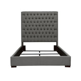 Camille Queen Button Tufted Bed Gray