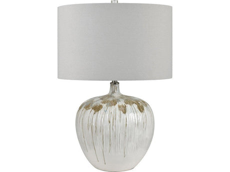 Camille White; Grey Table Lamp by Crestview at Eve Furniture