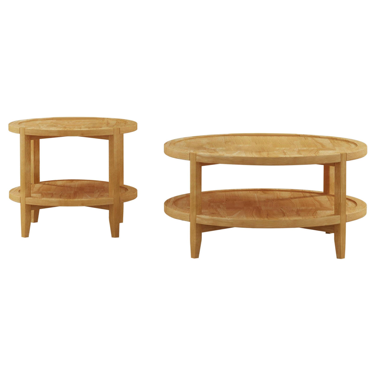 Camillo Maple 2-Piece Round Coffee and End Table Set by Coaster at Eve Furniture