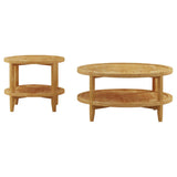 Camillo Maple 2-Piece Round Coffee and End Table Set by Coaster at Eve Furniture