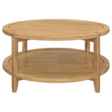 Camillo Maple 3-Piece Round Coffee and End Table Set by Coaster at Eve Furniture