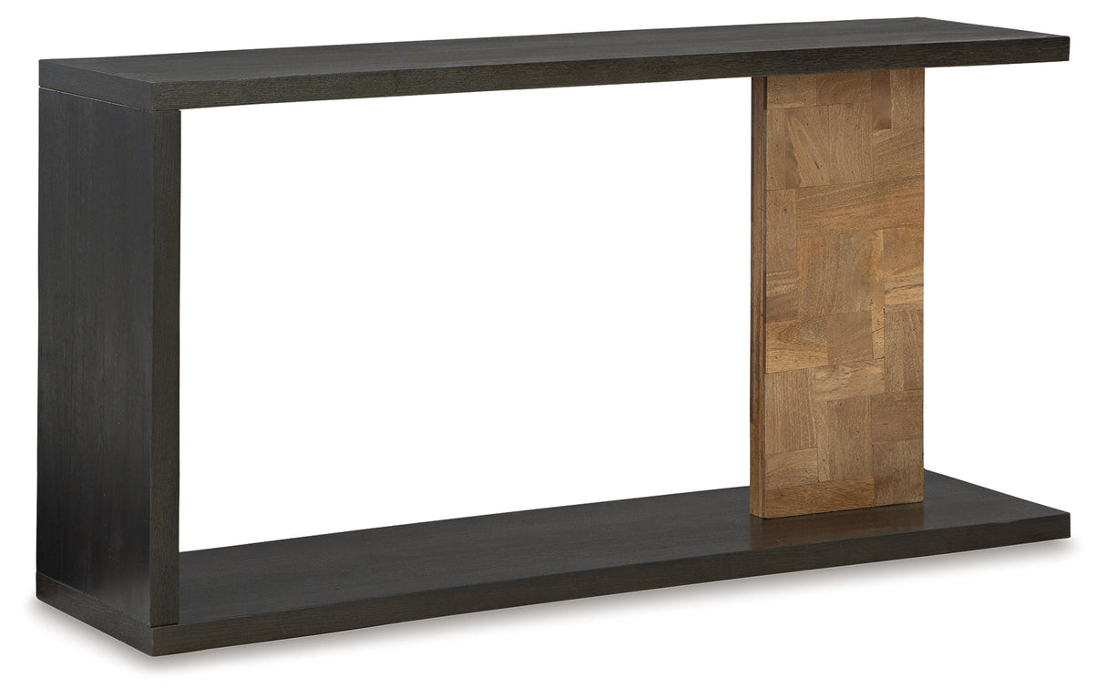 Camlett Brown Console Sofa Table by Ashley at Eve Furniture