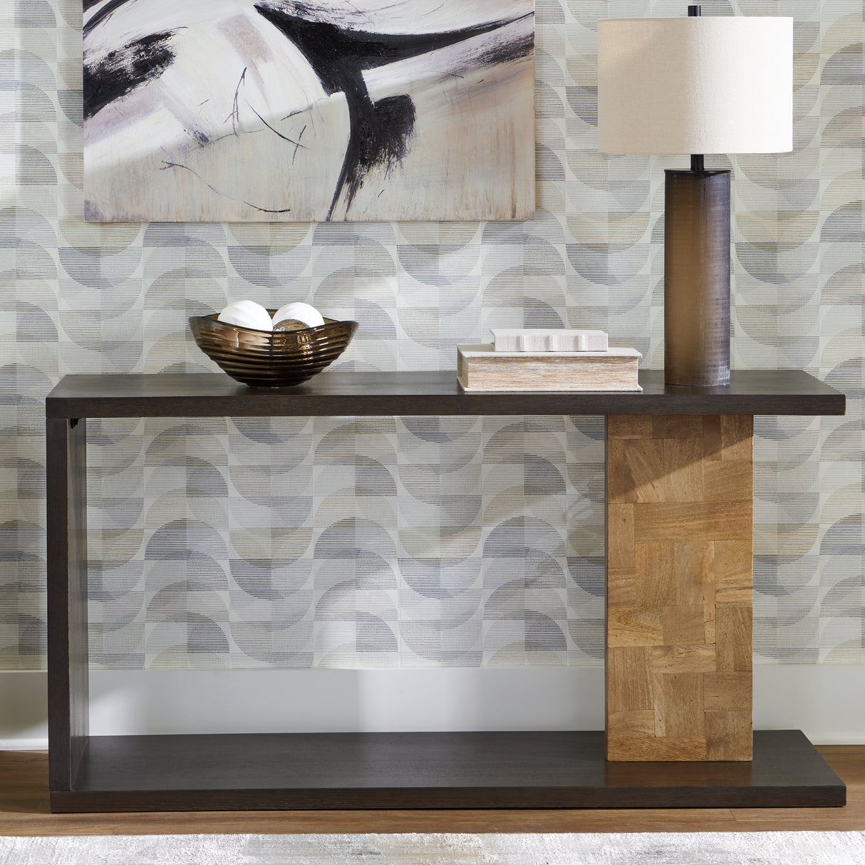 Camlett Brown Console Sofa Table by Ashley at Eve Furniture