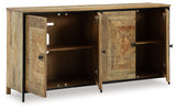 Camney Brown/Black Accent Cabinet