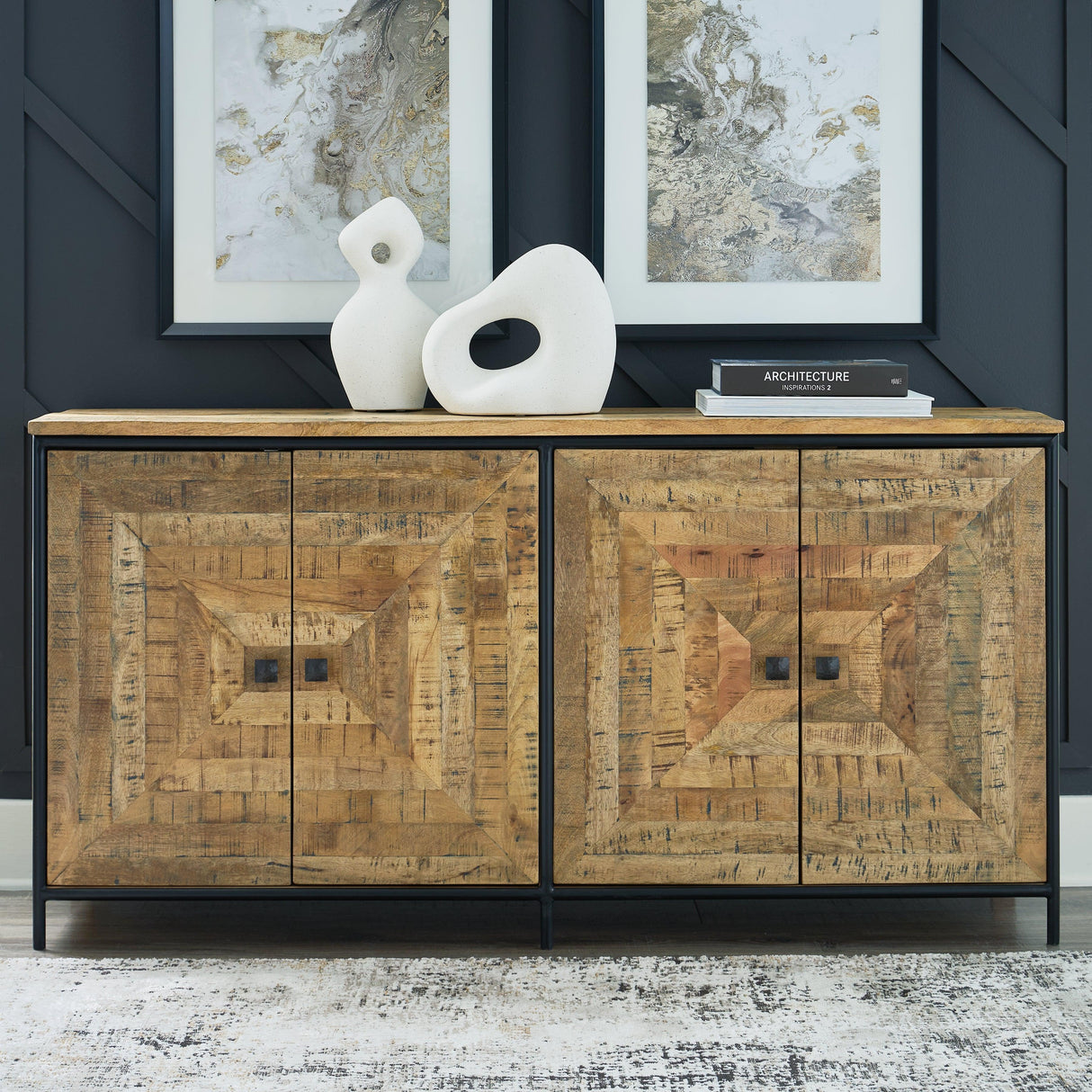 Camney Brown/Black Accent Cabinet by Ashley at Eve Furniture