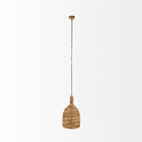 Campanile Brown Whicker Pendant Light by Mercana at Eve Furniture