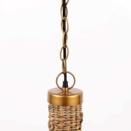 Campanile Brown Whicker Pendant Light by Mercana at Eve Furniture