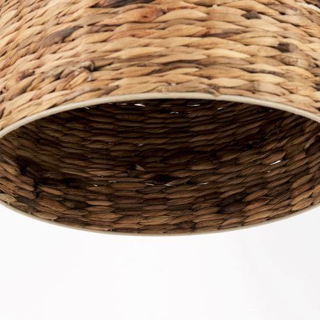 Campanile Brown Whicker Pendant Light by Mercana at Eve Furniture