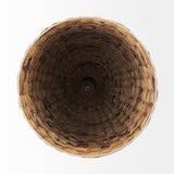 Campanile Brown Whicker Pendant Light by Mercana at Eve Furniture