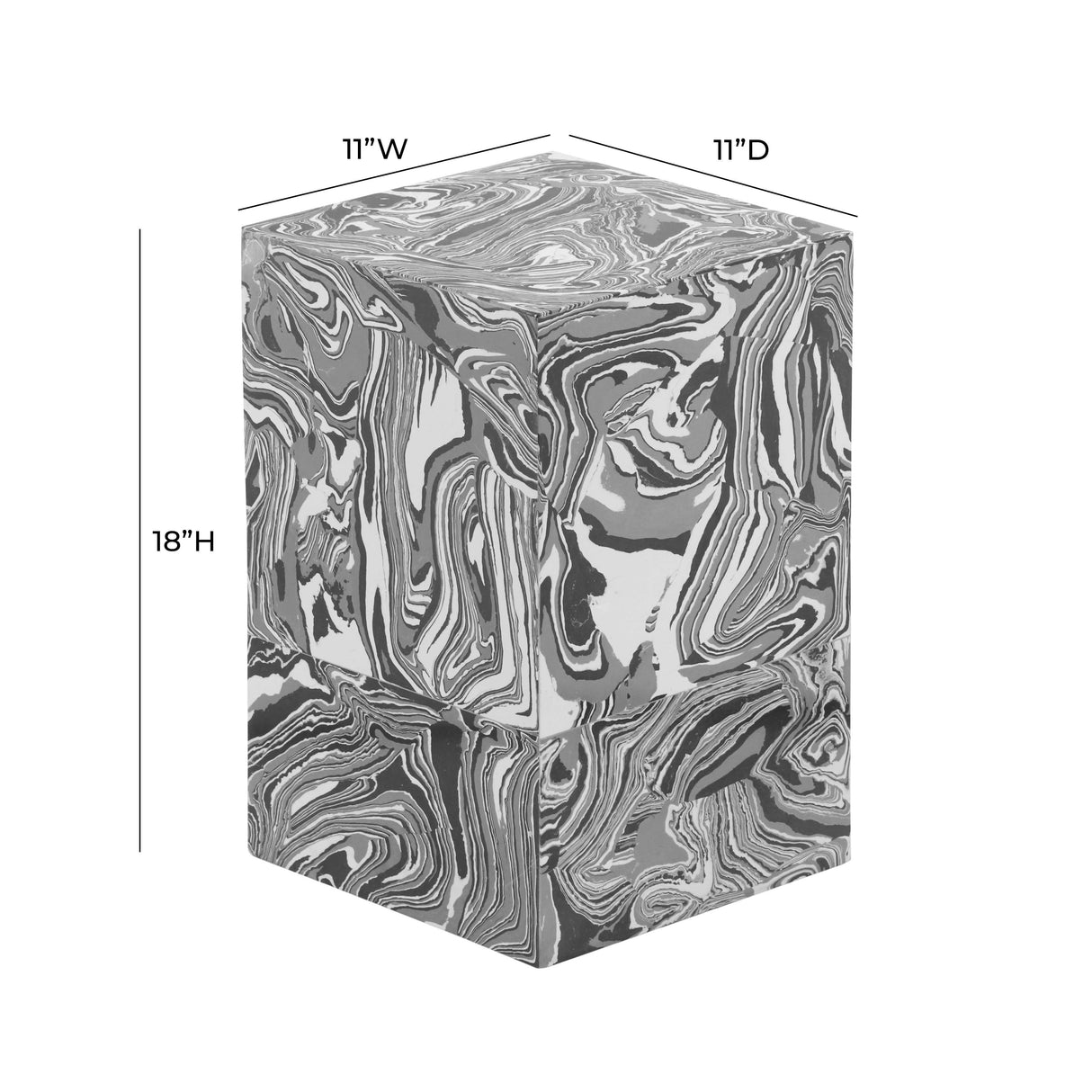 Camryn Swirled Resin Side Table by TOV Furniture at Eve Furniture