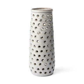 Canasta Large Rustic White Ceramic Decorative Vase by Mercana at Eve Furniture