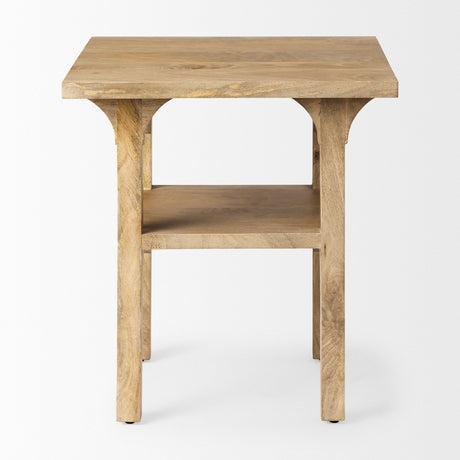 Candace Light Wood Bridge Accent Table by Mercana at Eve Furniture