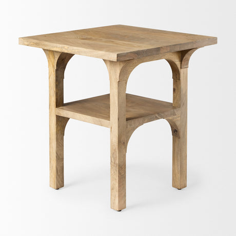 Candace Light Wood Bridge Accent Table by Mercana at Eve Furniture
