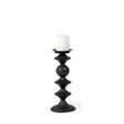 Candelero I Small Black Metal Grooved Table Candle Holder by Mercana at Eve Furniture