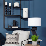 Candelero II Large Black Metal Grooved Table Candle Holder by Mercana at Eve Furniture